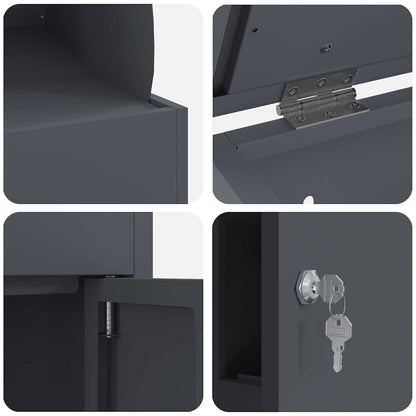 Paketdrop-Box Mit Speicher 47,5 X 38 X 59 Cm Stahl