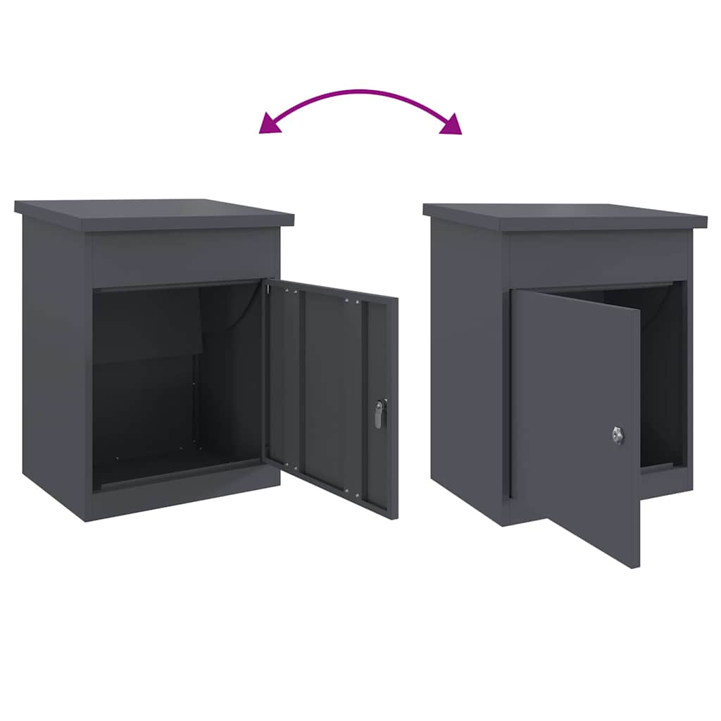 Paketdrop-Box Mit Speicher 47,5 X 38 X 59 Cm Stahl