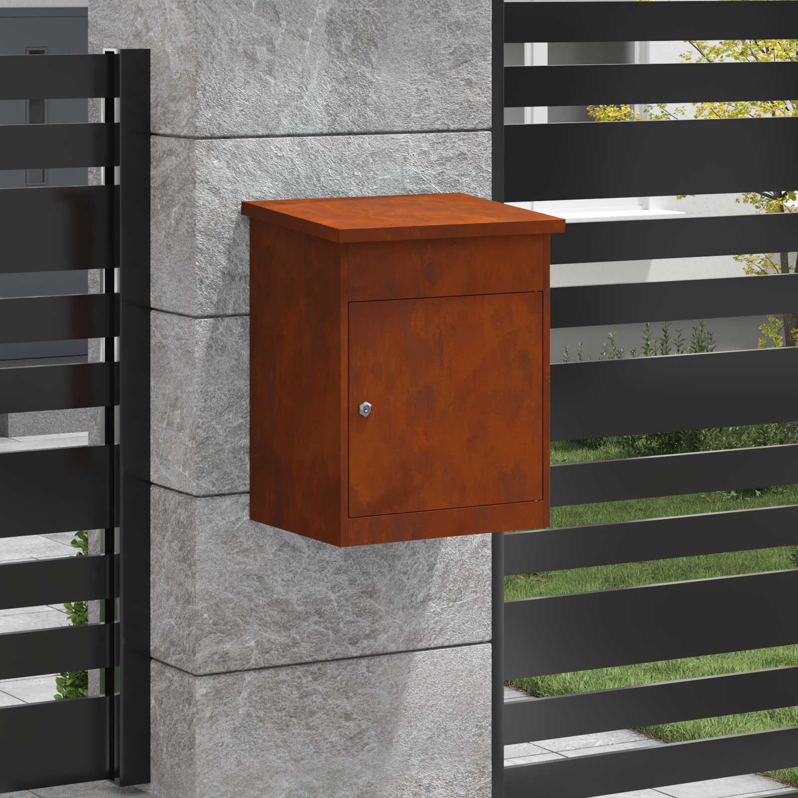 Paketdrop-Box Mit Speicher 47,5 X 38 X 59 Cm Stahl