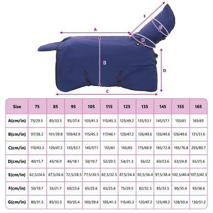 Pferdedecke Dunkelgrün Und Schwarz Polyester Marineblau