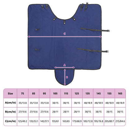 Pferdedecke Dunkelgrün Und Schwarz Polyester Marineblau