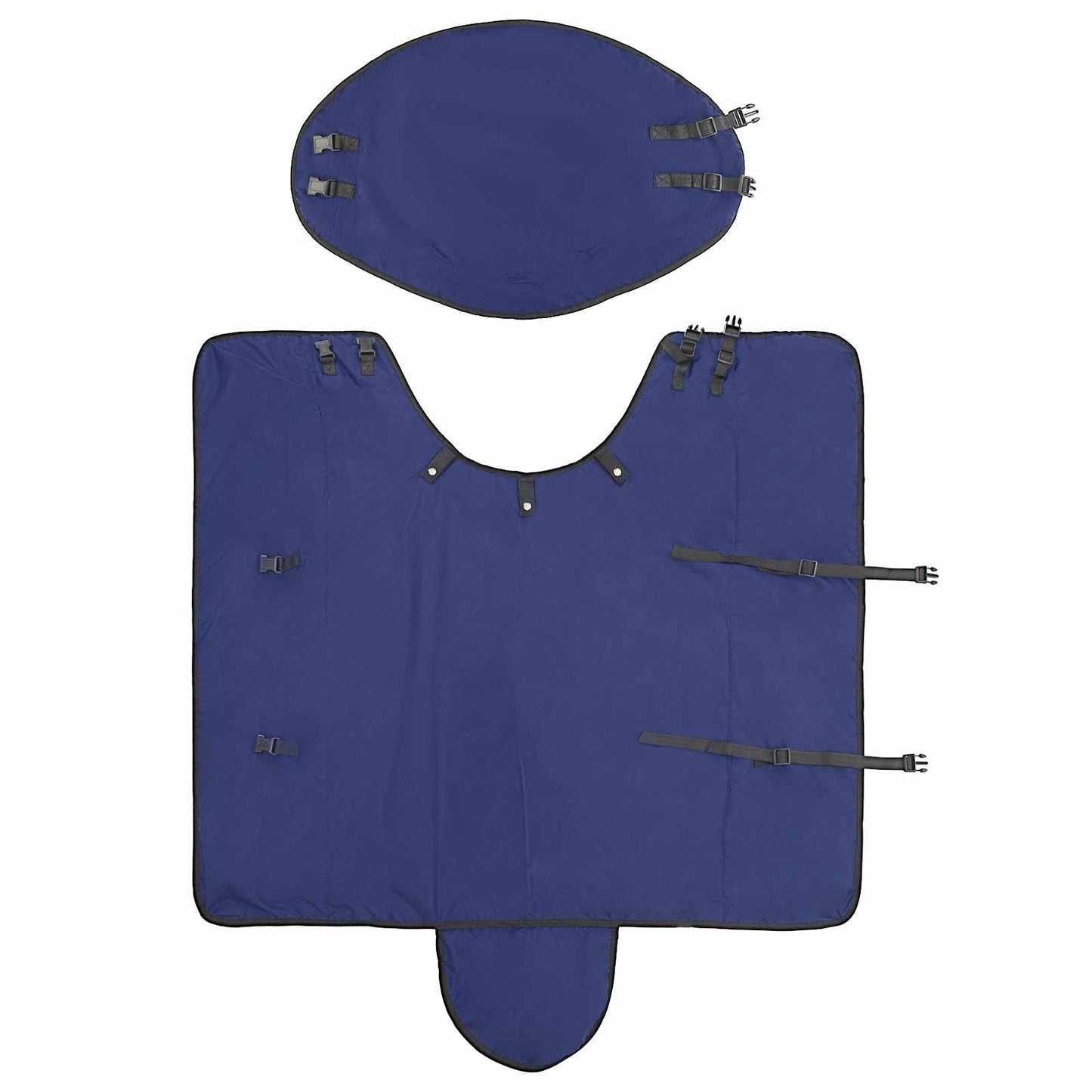 Pferdedecke Dunkelgrün Und Schwarz Polyester Marineblau