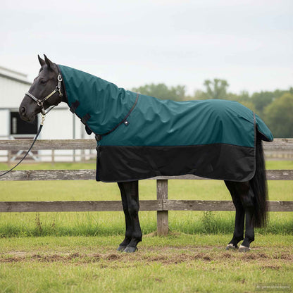 Pferdedecke Rosa Und Schwarz Polyester Bordeauxrot Und Schwarz