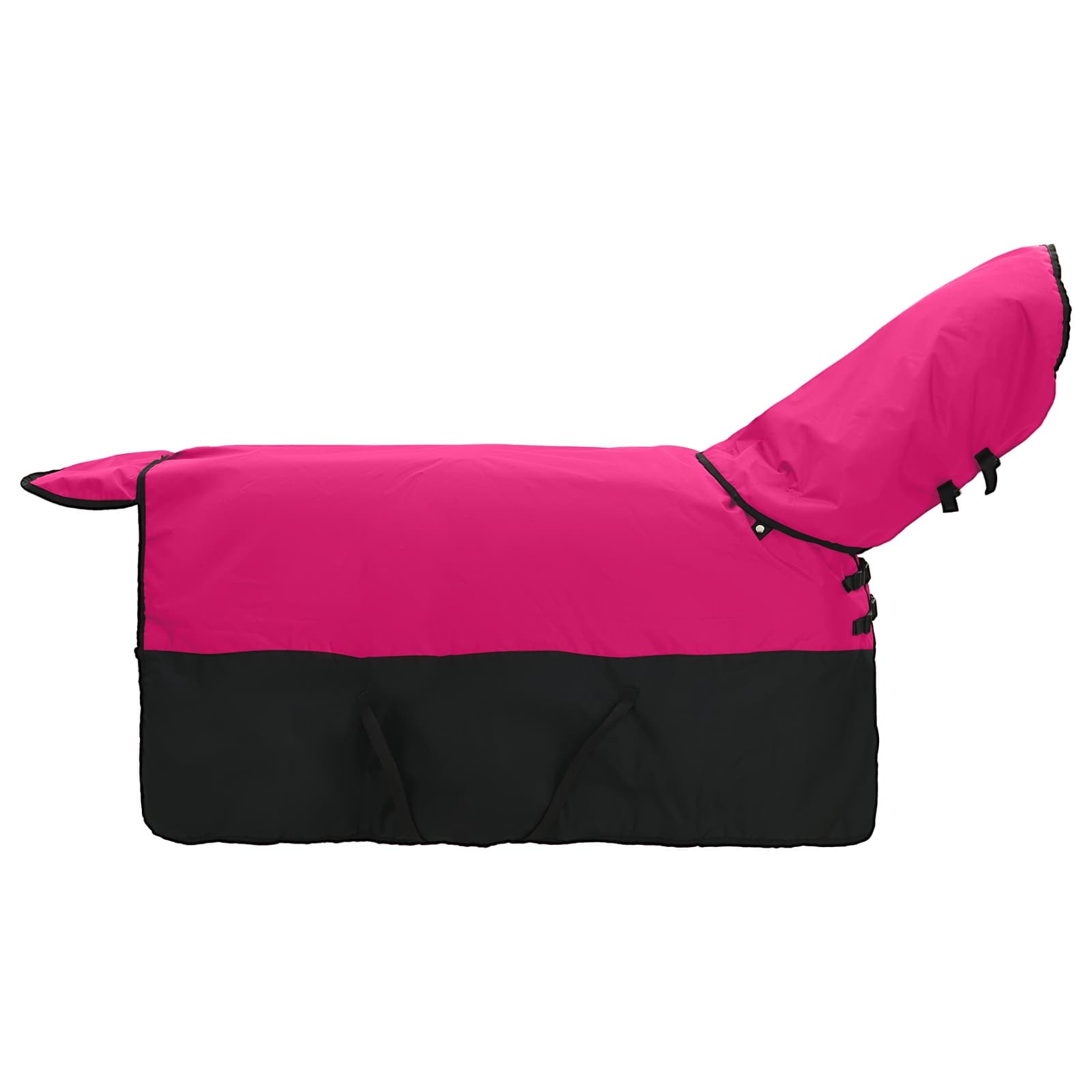 Pferdedecke Rosa Und Schwarz Polyester Bordeauxrot Und Schwarz