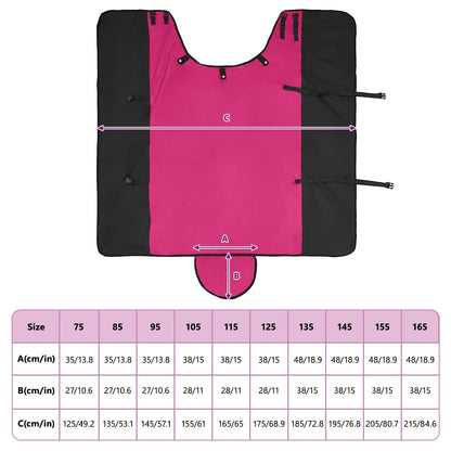 Pferdedecke Rosa Und Schwarz Polyester Bordeauxrot Und Schwarz