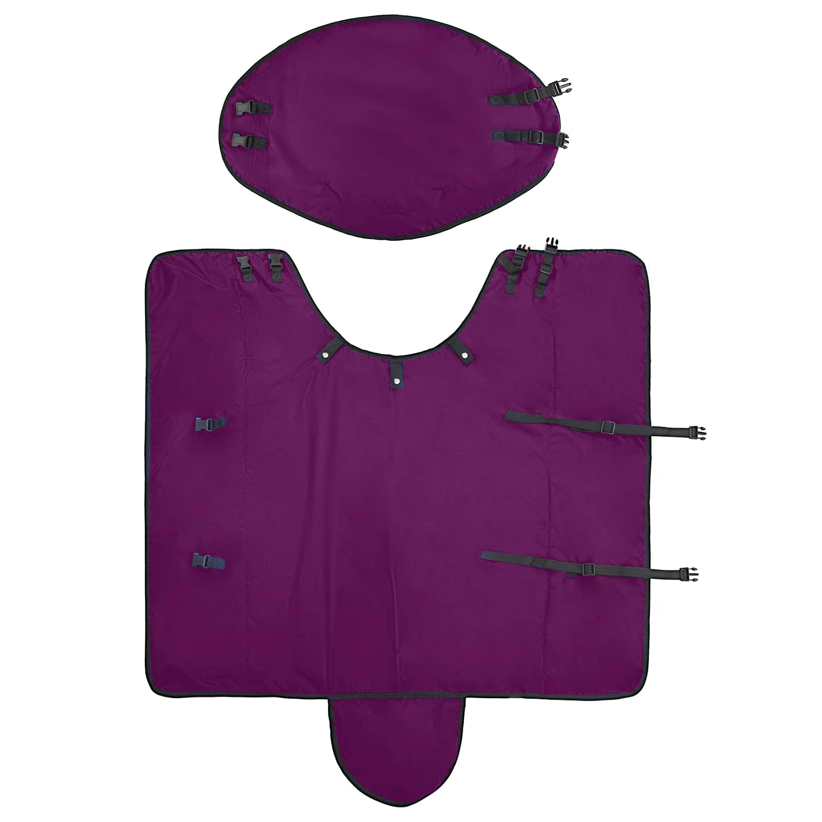 Pferdedecke Dunkelgrün Und Schwarz Polyester Lila