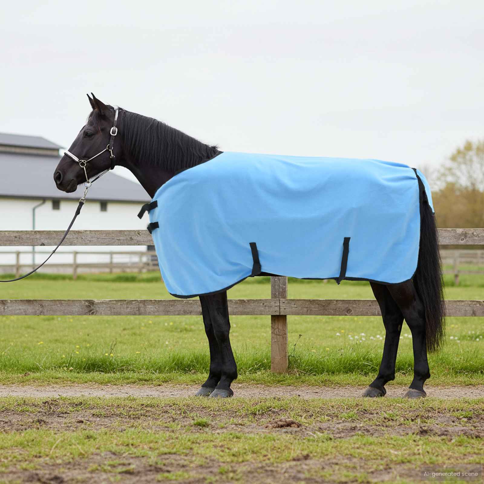 Pferdedecke Volles Polyester Aqua