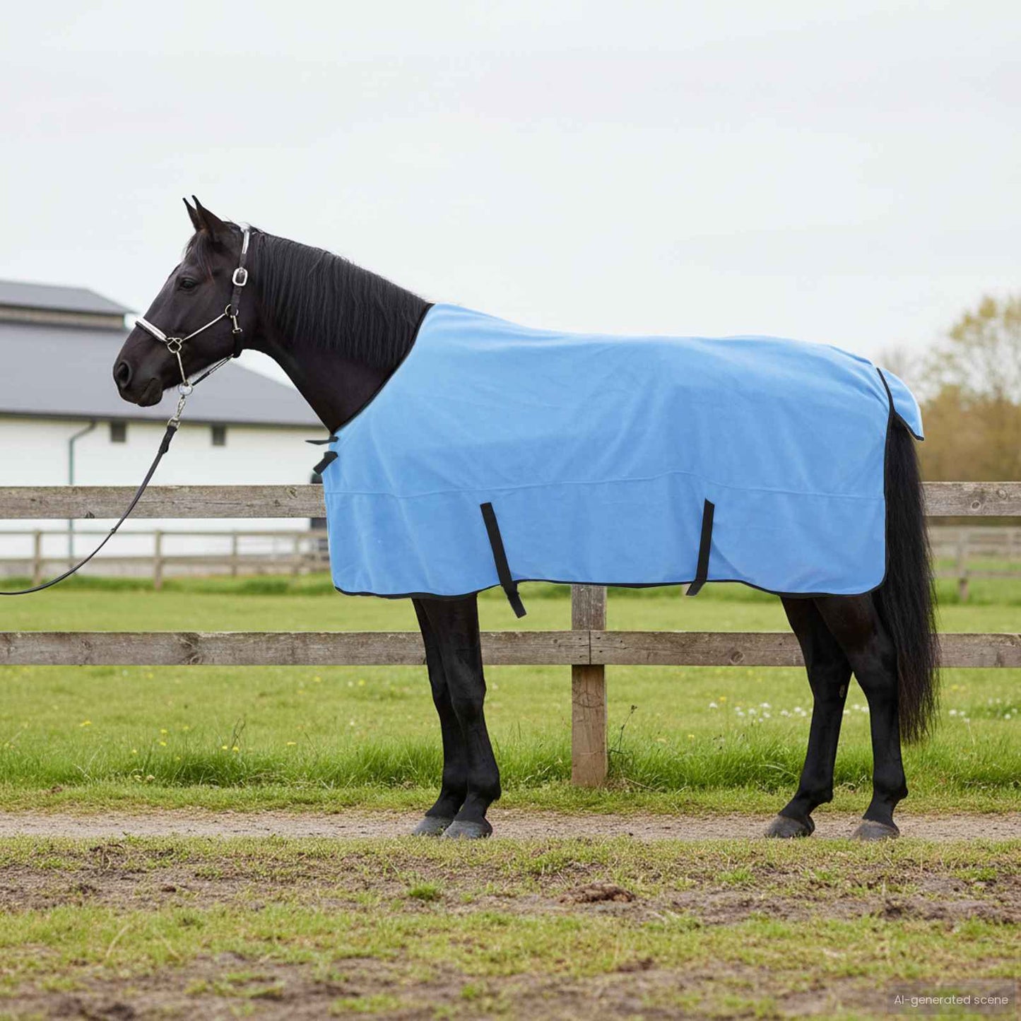 Pferdedecke Volles Polyester Aqua