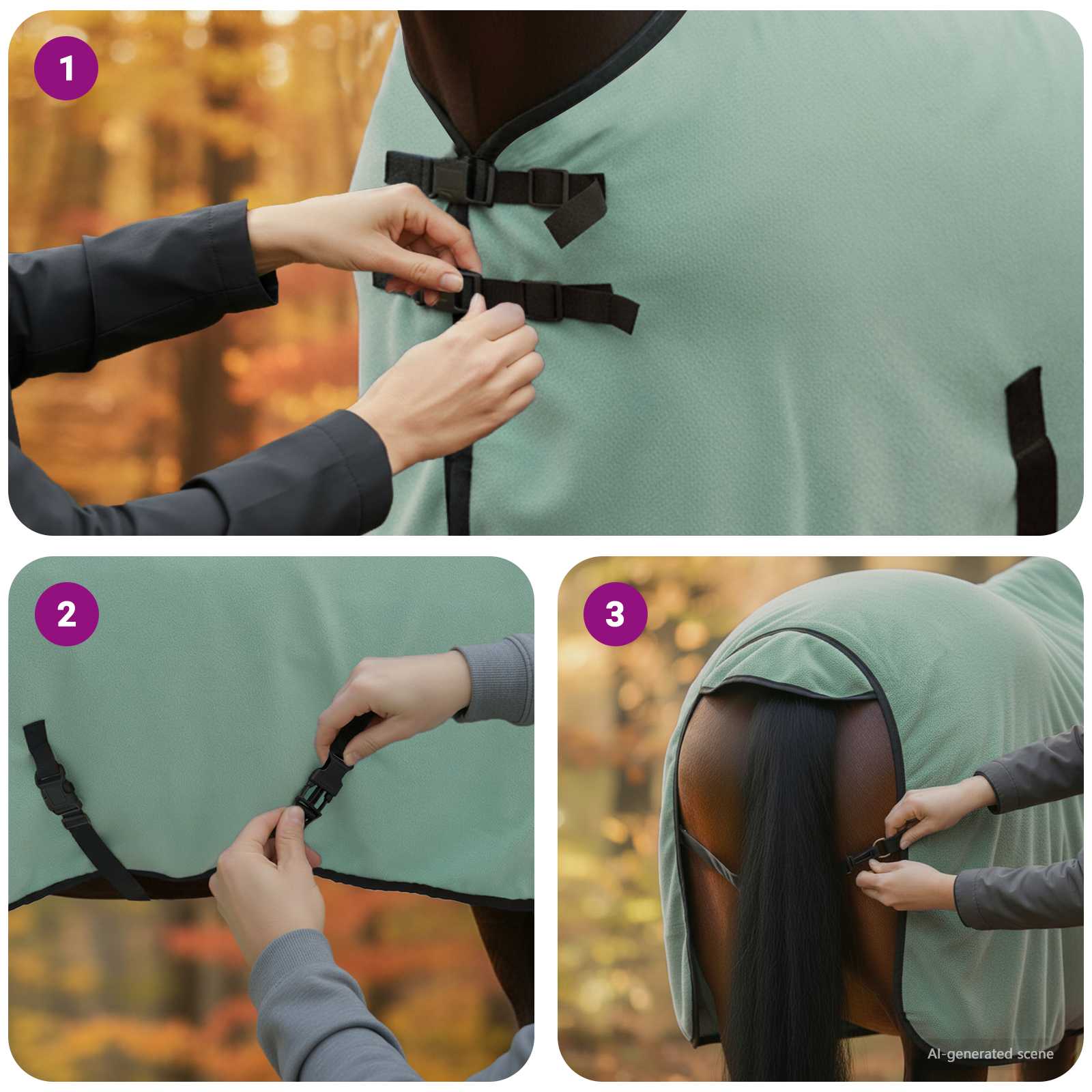 Pferdedecke Sonder Polyester Grün