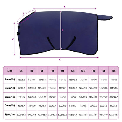Pferdedecke Polyester Marineblau