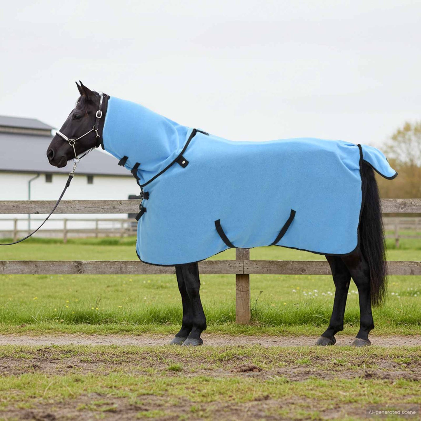 Pferdedecke Volles Polyester Aqua