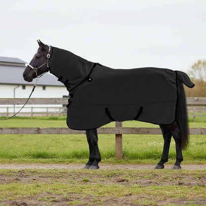Pferdedecke Polyester Schwarz