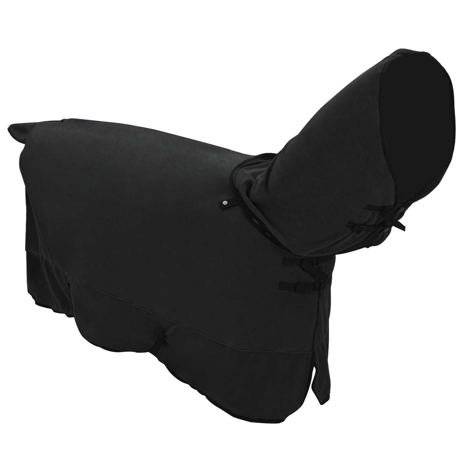 Pferdedecke Polyester Schwarz