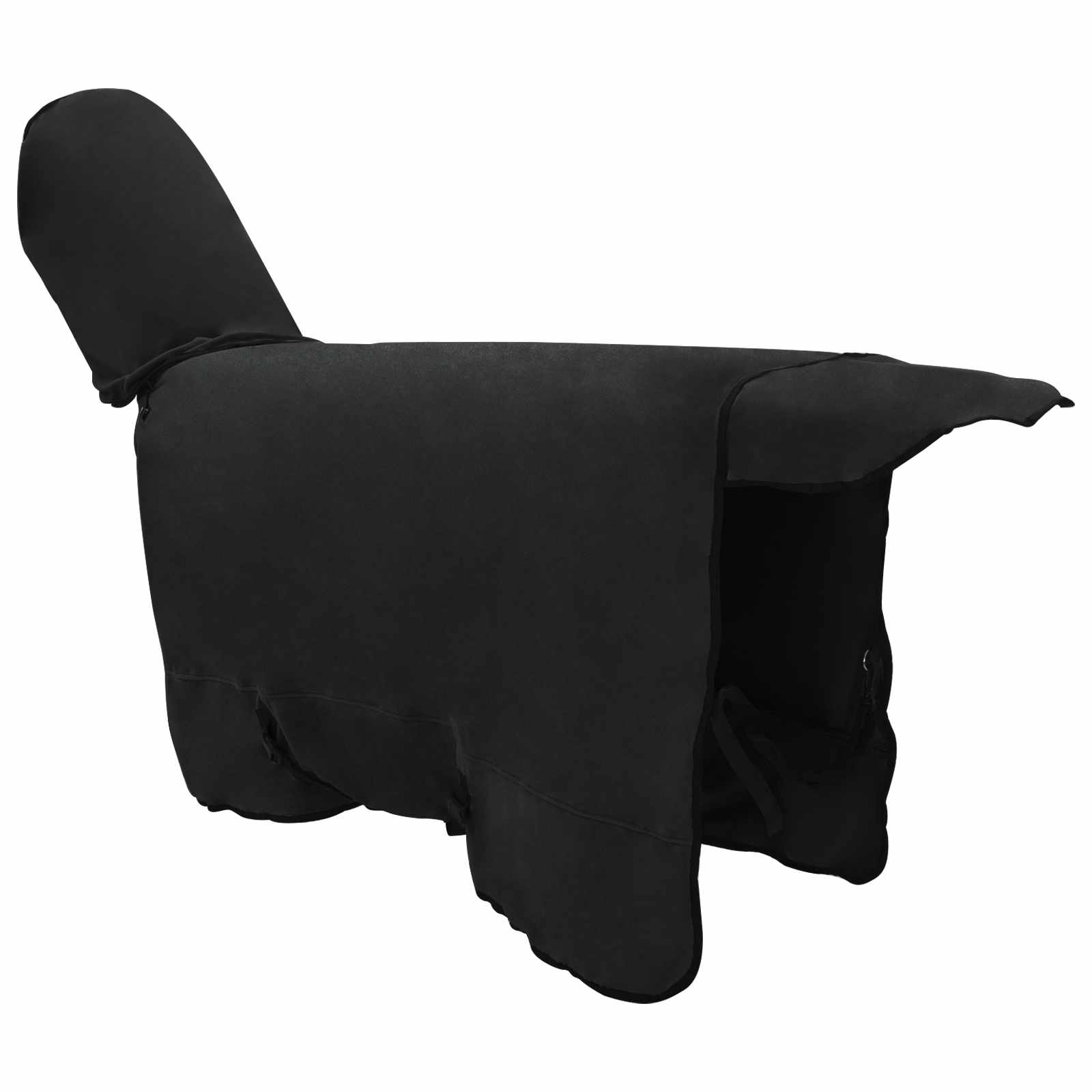 Pferdedecke Polyester Schwarz