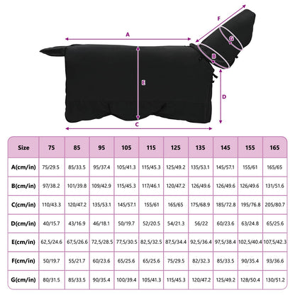Pferdedecke Polyester Schwarz