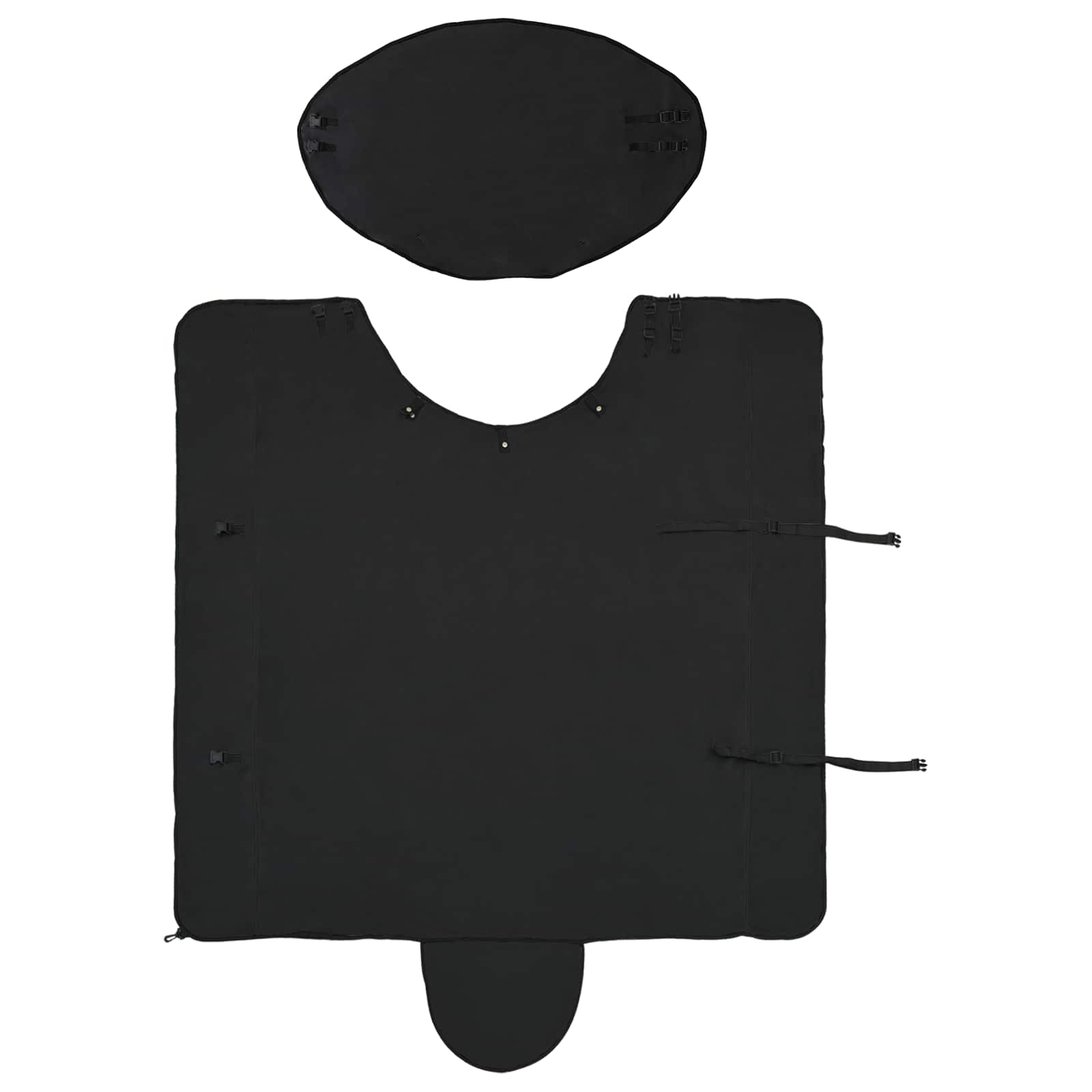 Pferdedecke Polyester Schwarz