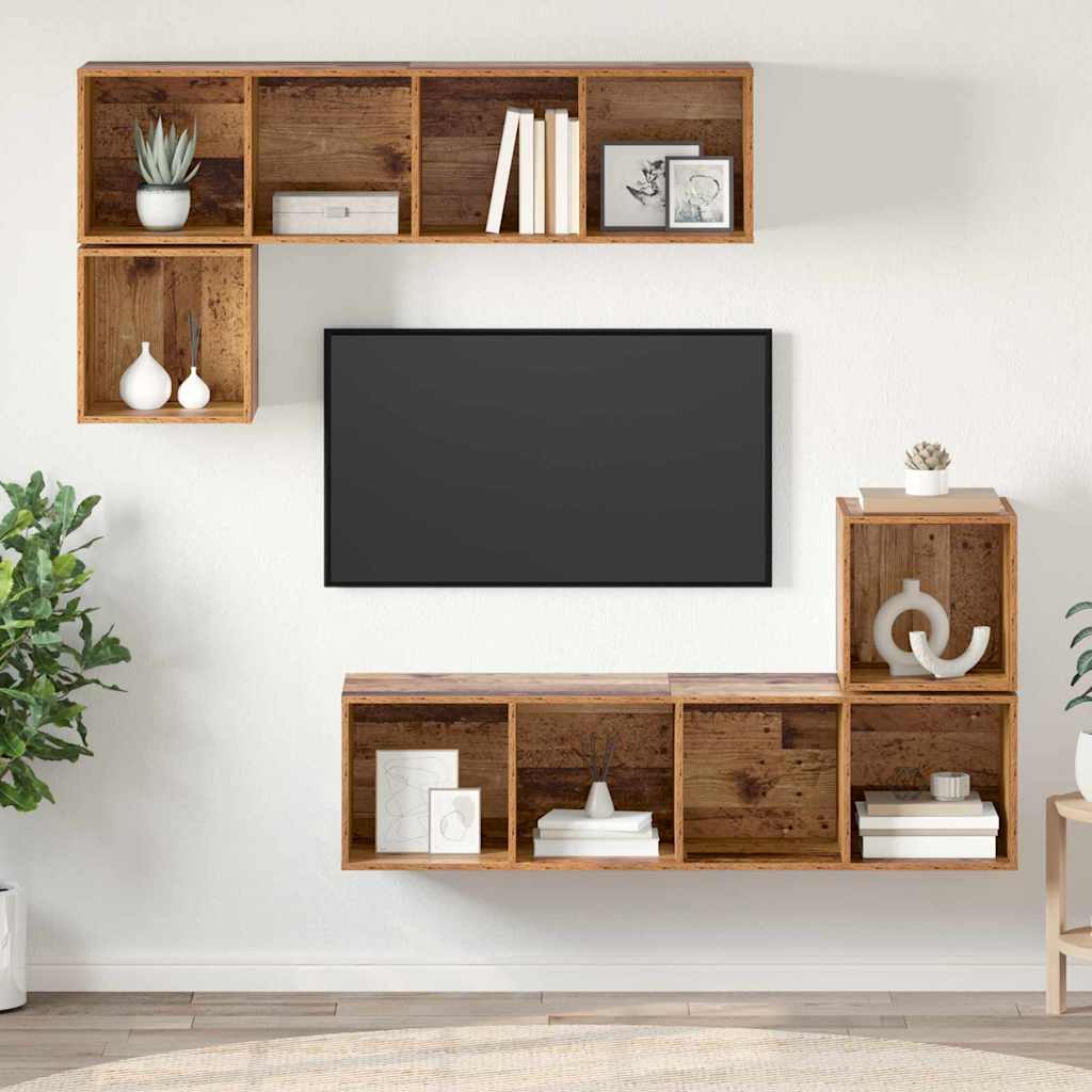 4-Tlg. Tv-Schrank-Set Holzwerkstoff