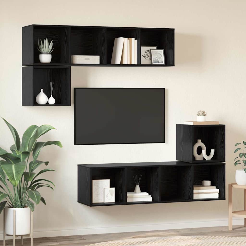 4-Tlg. Tv-Schrank-Set Holzwerkstoff