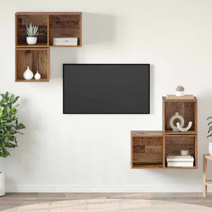 4-Tlg. Tv-Schrank-Set Holzwerkstoff