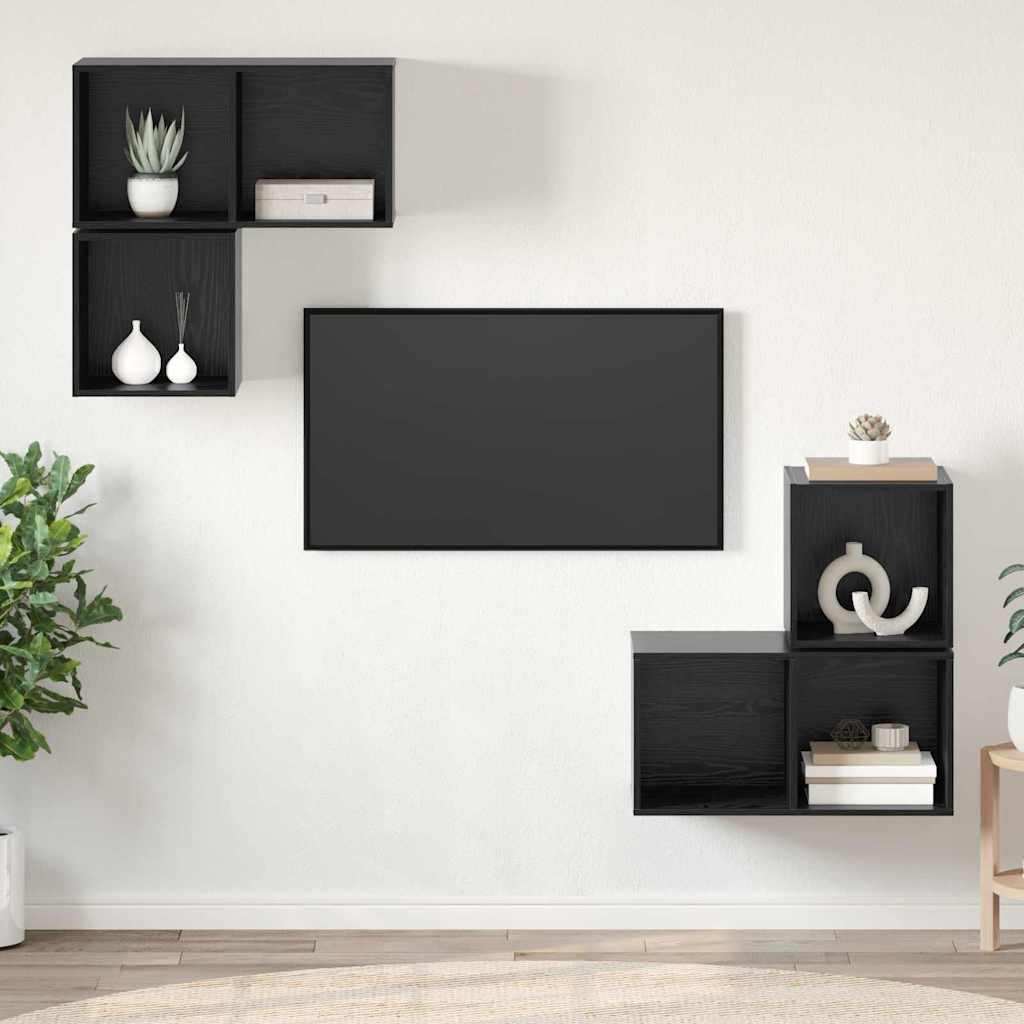4-Tlg. Tv-Schrank-Set Holzwerkstoff