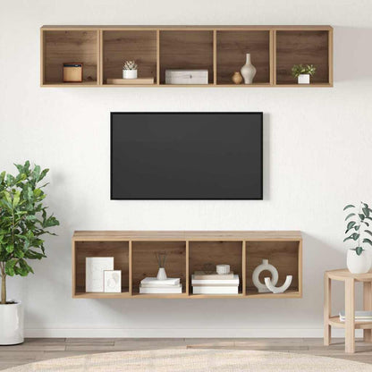 4-Tlg. Tv-Schrank-Set Sonoma-Eiche Holzwerkstoff