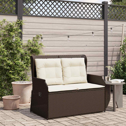 Gartenbank Grau Poly-Rattan