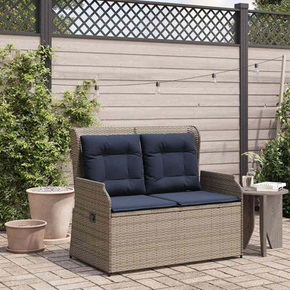 Gartenbank Grau Poly-Rattan