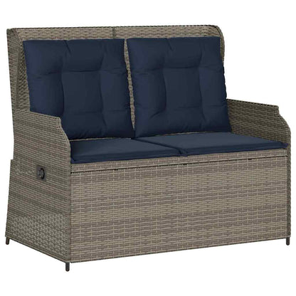Gartenbank Grau Poly-Rattan