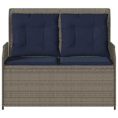Gartenbank Grau Poly-Rattan