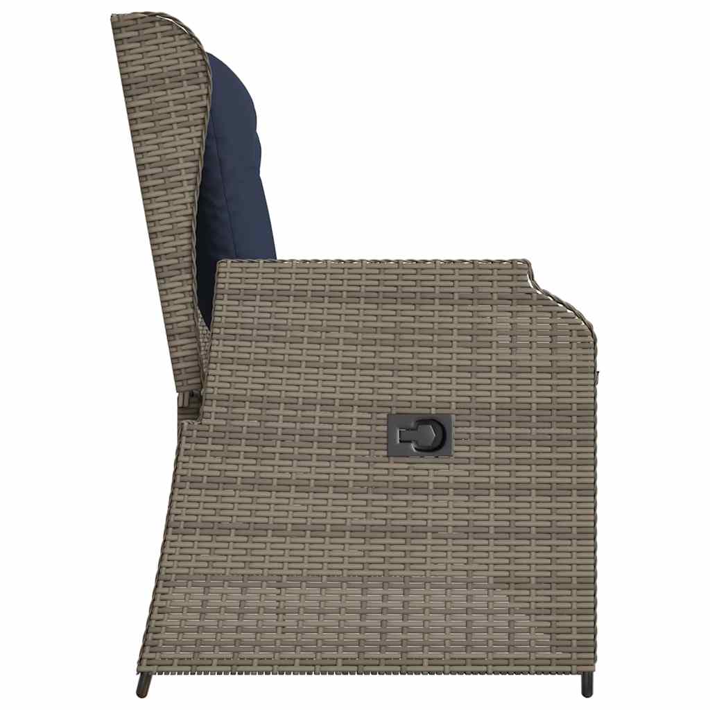 Gartenbank Grau Poly-Rattan