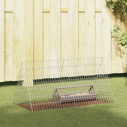 Hühnerkäfig Silber 110 X 55 X 55 Cm Verzinkter Stahl