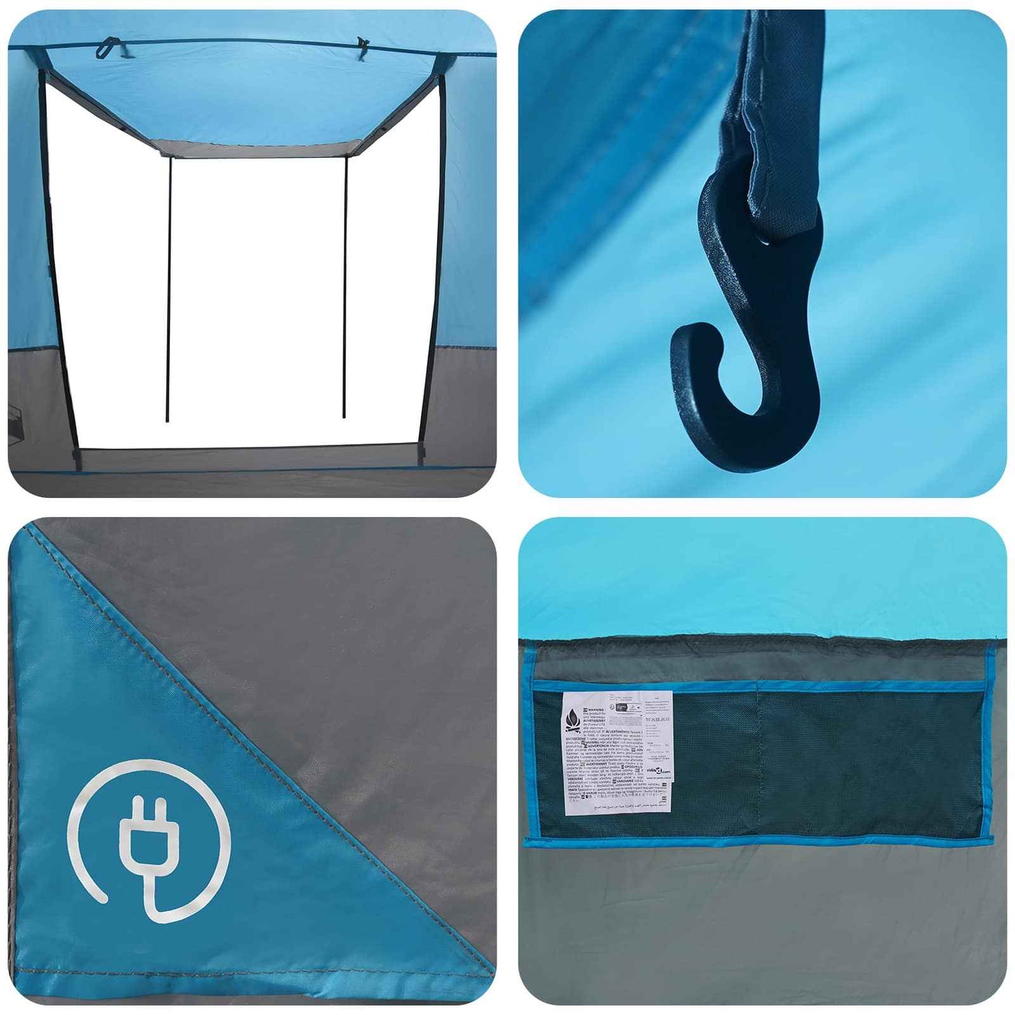 Party-Zelt 10 Personen 185T Polyester Mit Pu-Beschichtung
