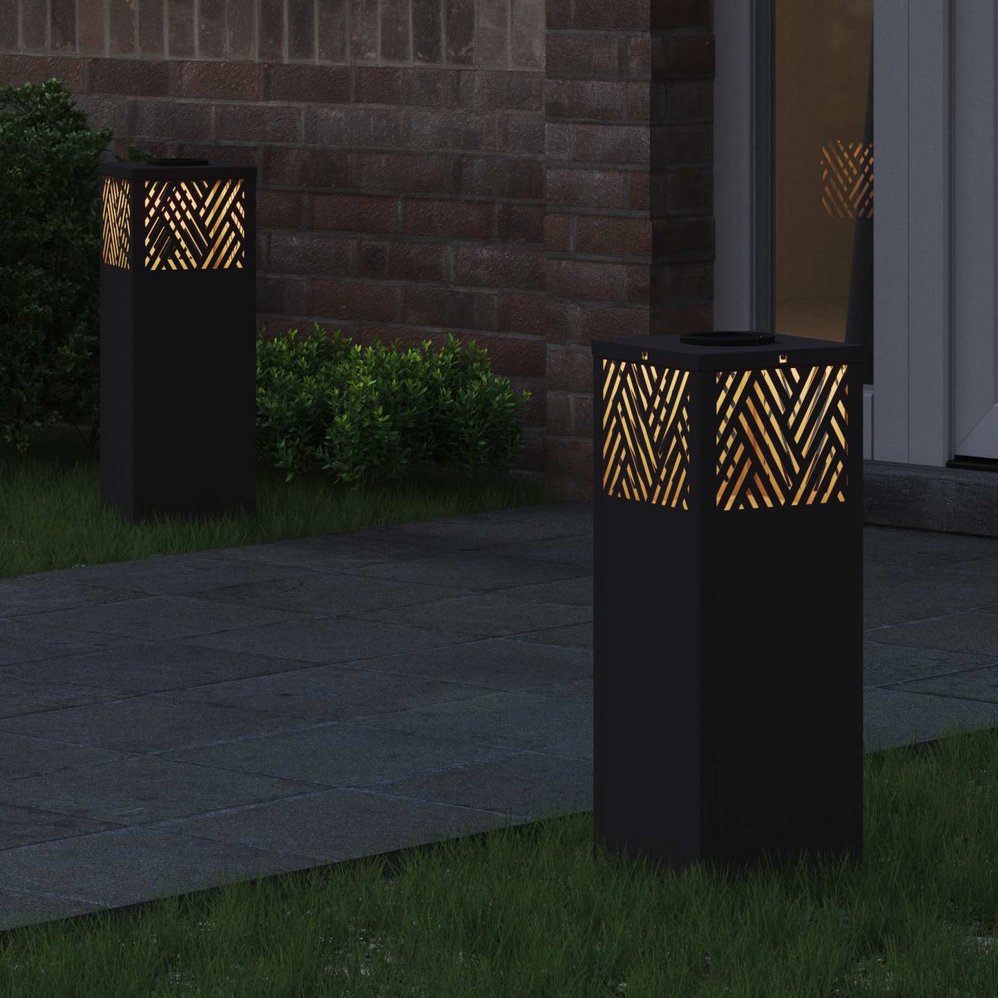 Solar Led Weg Licht 2 Pcs Kalt Gewalzter Stahl