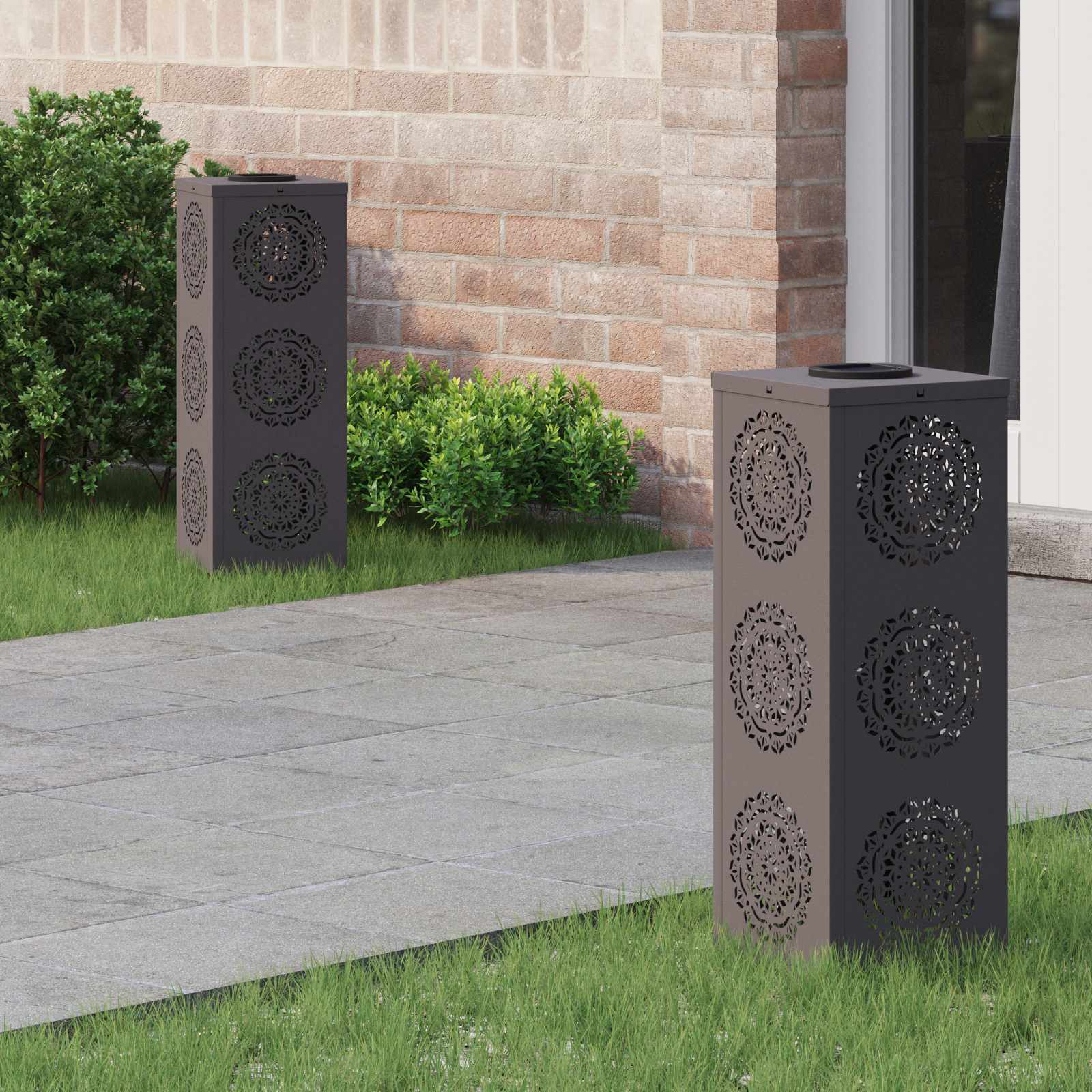 Solar Led Weg Licht 2 Pcs Kalt Gewalzter Stahl