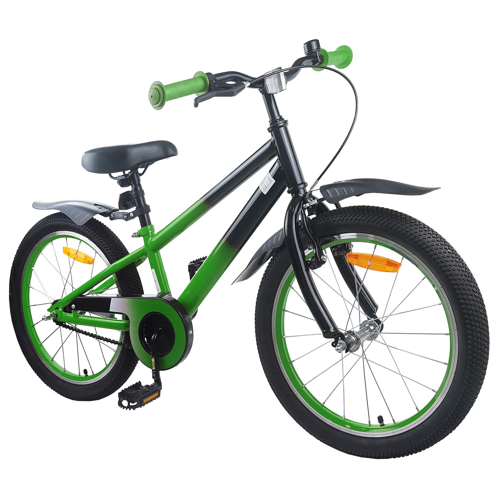 Kinderfahrrad Für 6-11 Jahre Alt Grün Schwarz