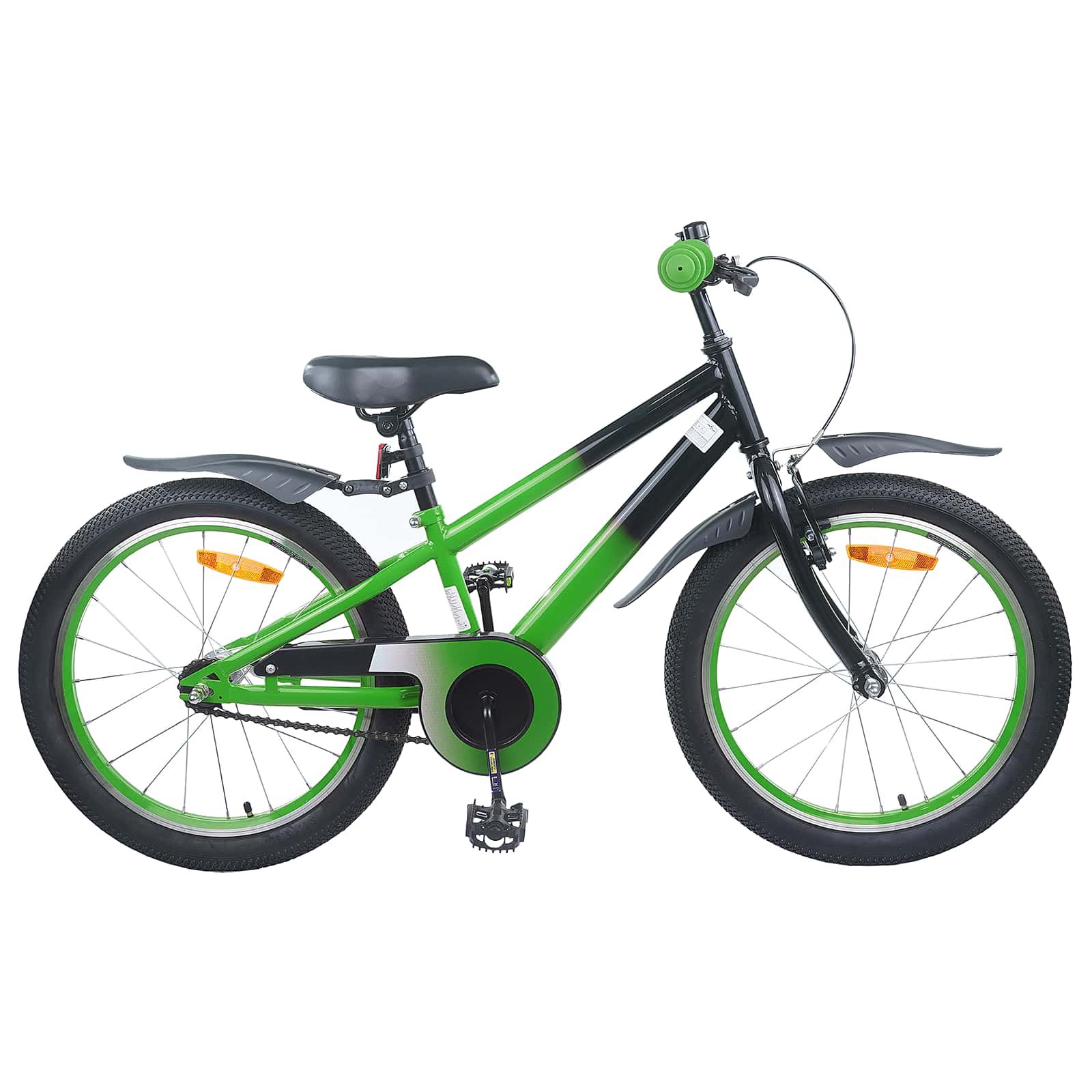 Kinderfahrrad Für 6-11 Jahre Alt Grün Schwarz