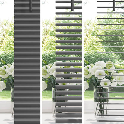 Venetianer Jalousie Verstellbar Silber Grau 150 X 40 Cm Pvc Silbergrau