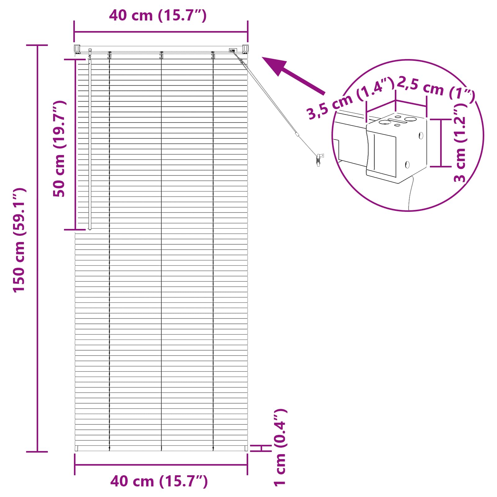 Venetianer Jalousie Verstellbar 150 X 40 Cm Pvc Weiß
