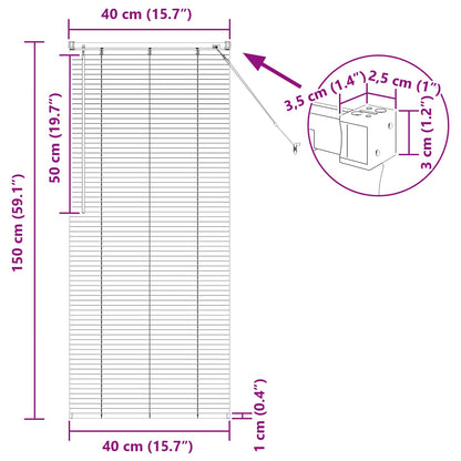 Venetianer Jalousie Verstellbar 150 X 40 Cm Pvc Schwarz