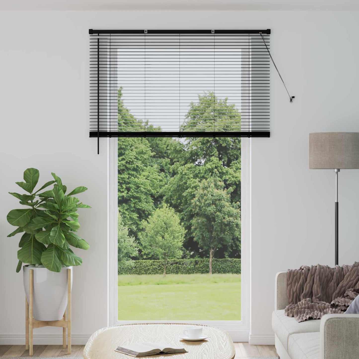 Venetianer Jalousie Verstellbar 150 X 40 Cm Pvc Schwarz