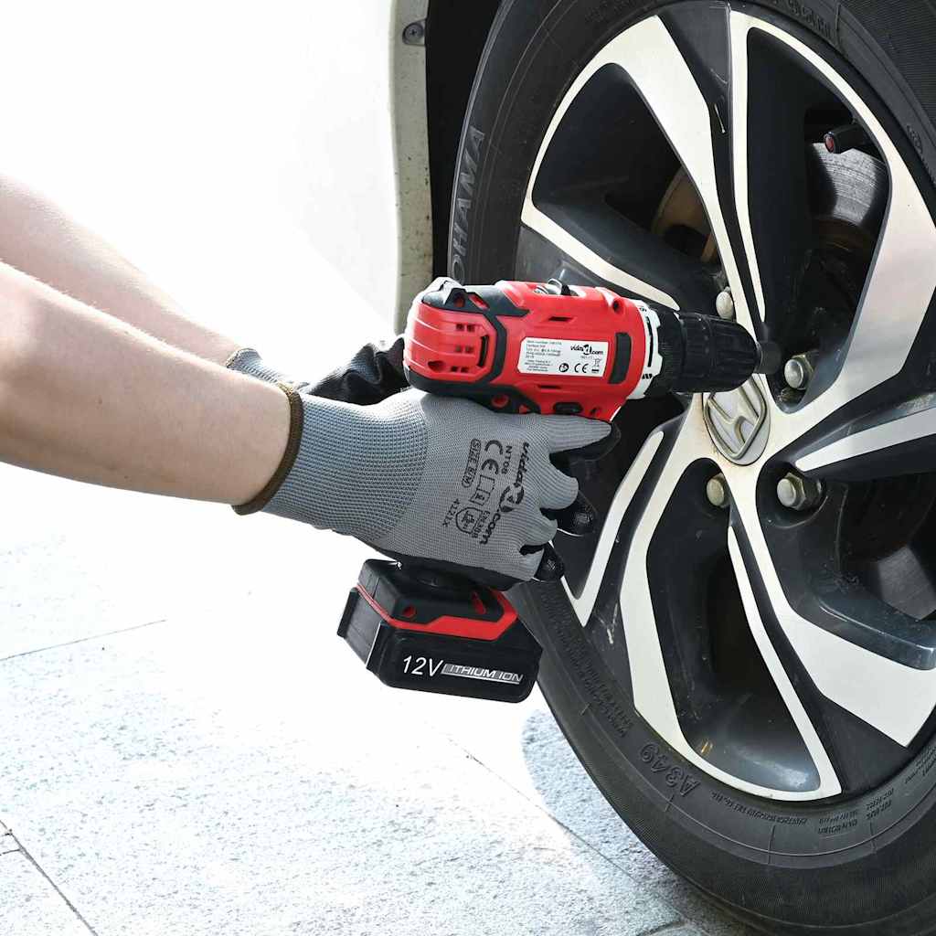 Arbeitshandschuhe 24 Pcs Grau Und Schwarz 11 / Xxl Polyester