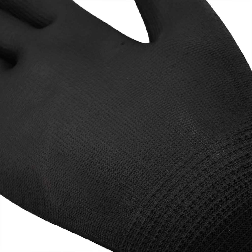 Arbeitshandschuhe 12 Pcs Schwarz 7 / S Polyester