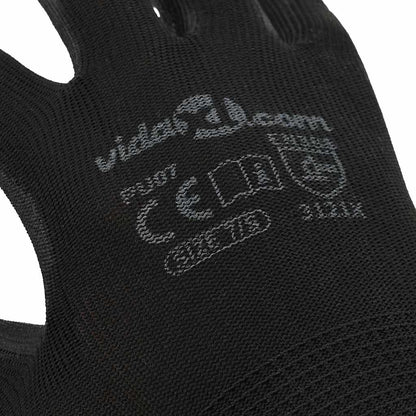 Arbeitshandschuhe 12 Pcs Schwarz 7 / S Polyester