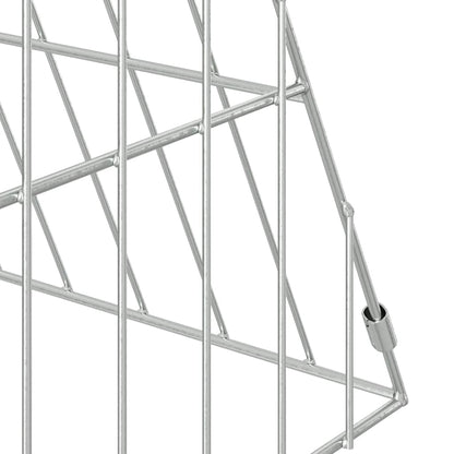 Hasenkäfig Silber 650 X 55 X 55 Cm Verzinkter Stahl