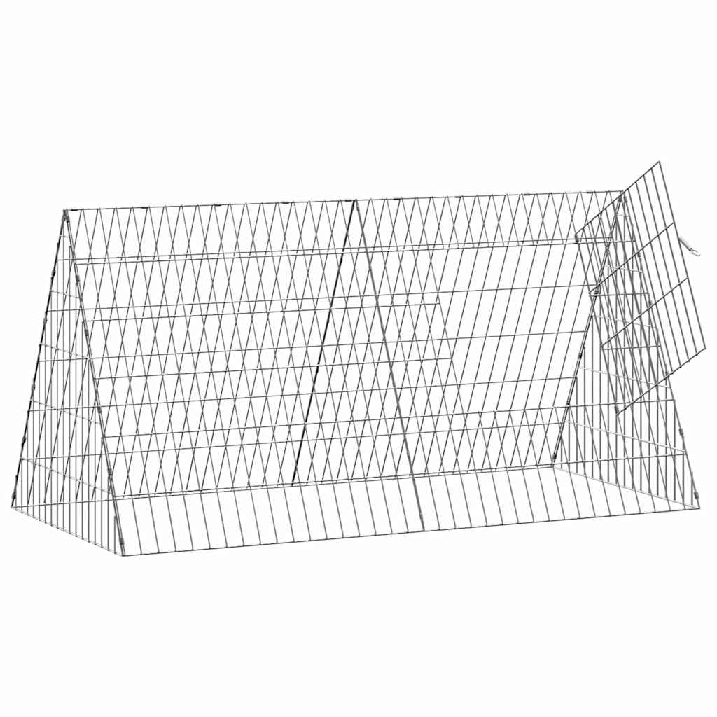 Hasenkäfig Silber 650 X 55 X 55 Cm Verzinkter Stahl