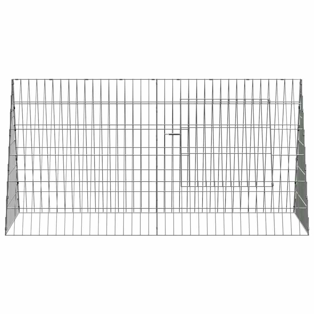 Hasenkäfig Silber 650 X 55 X 55 Cm Verzinkter Stahl