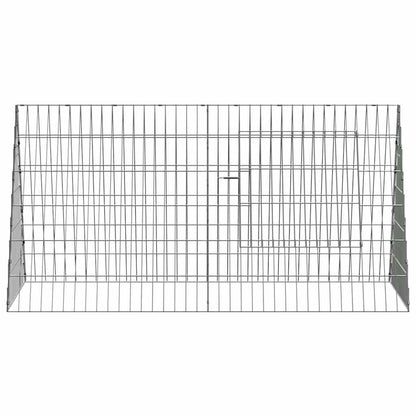 Hasenkäfig Silber 650 X 55 X 55 Cm Verzinkter Stahl