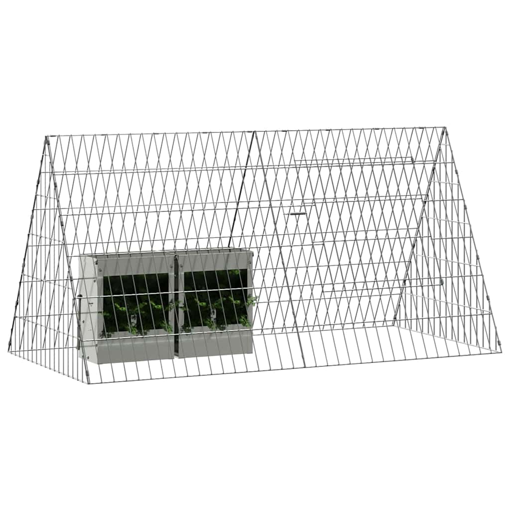 Hasenkäfig Silber 650 X 55 X 55 Cm Verzinkter Stahl