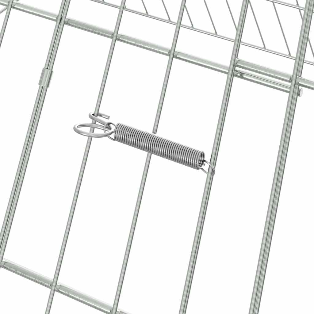 Hasenkäfig Silber 215 X 100 X 85 Cm Verzinkter Stahl