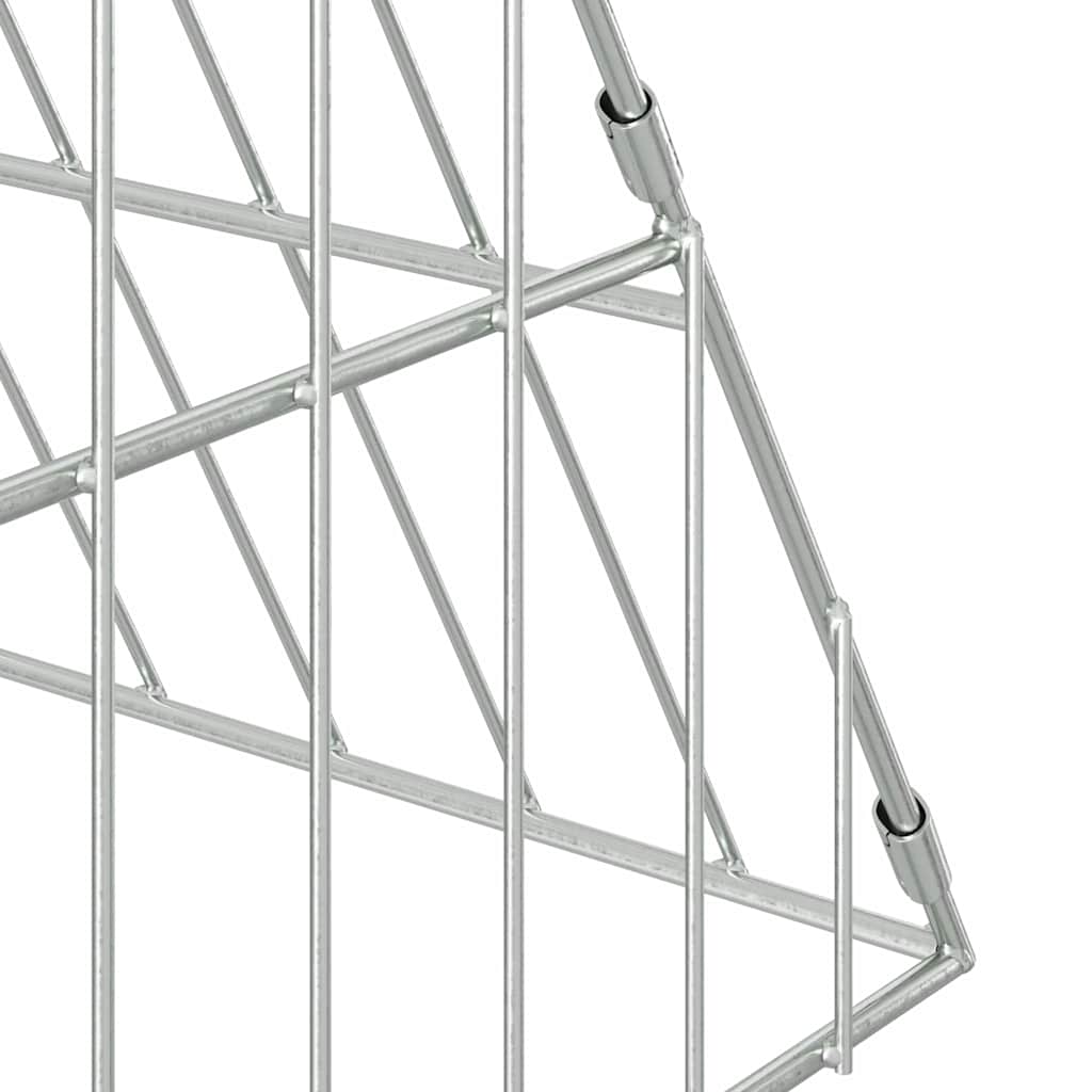 Hasenkäfig Silber 215 X 100 X 85 Cm Verzinkter Stahl
